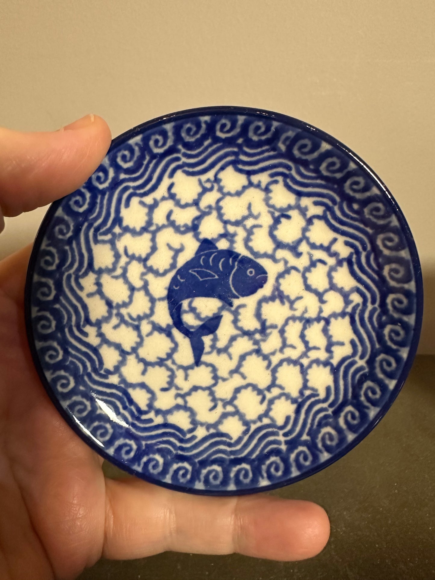 Ceramika Artystyczna, Dancing Fish, Coaster/Mini Plate