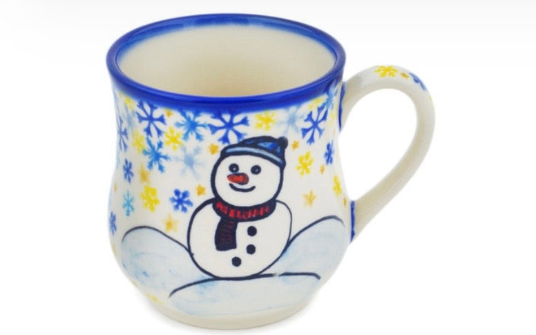 Bona, Delightful Snowman, Pear Shaped Mug 13.5 oz
