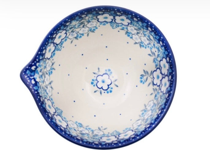 Ceramika Artystyczna, Unikat U4971, Floral Animation,  Bowl with Spout