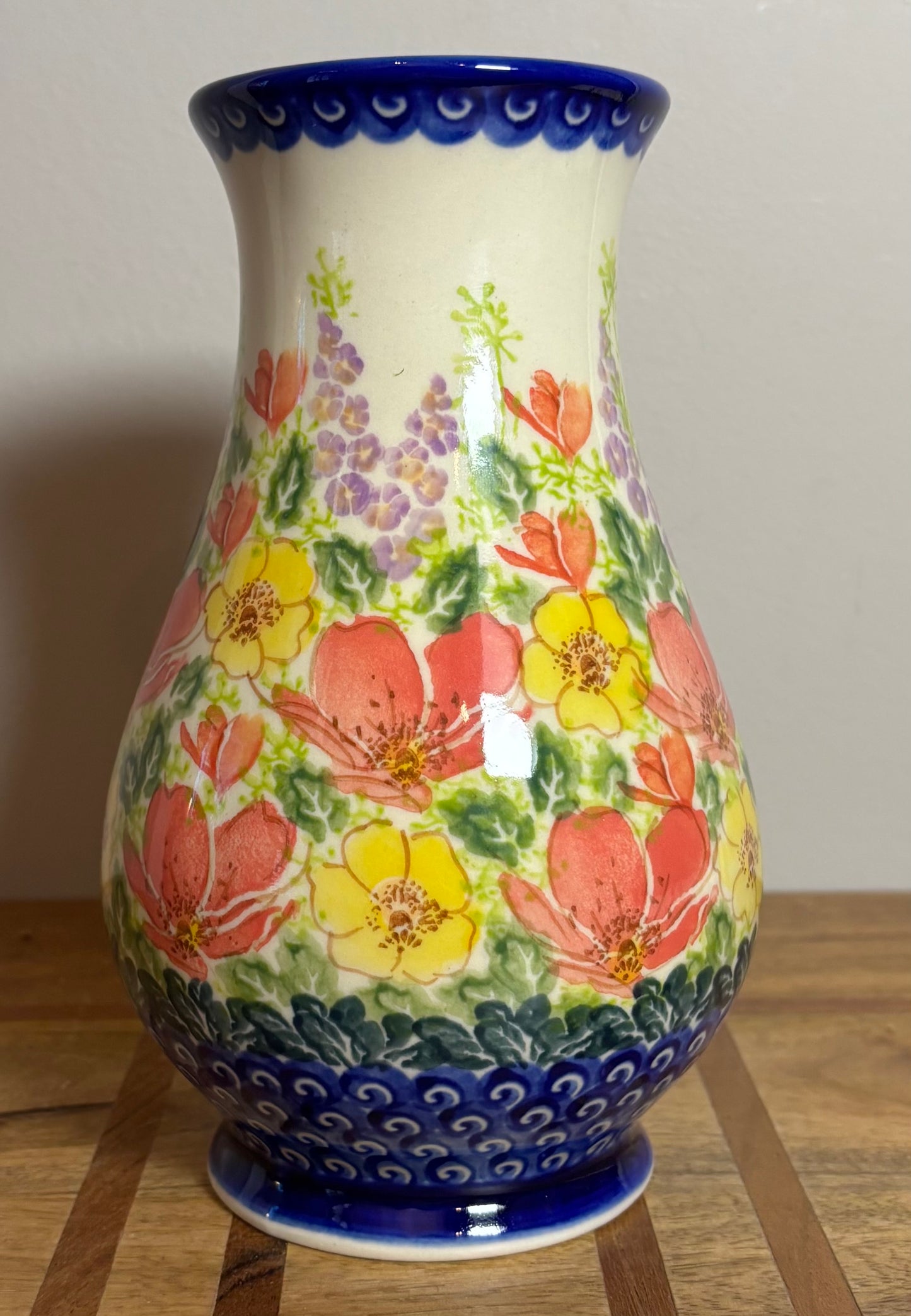 Kalich, Pink, Yellow, Lavendar Floral Vase
