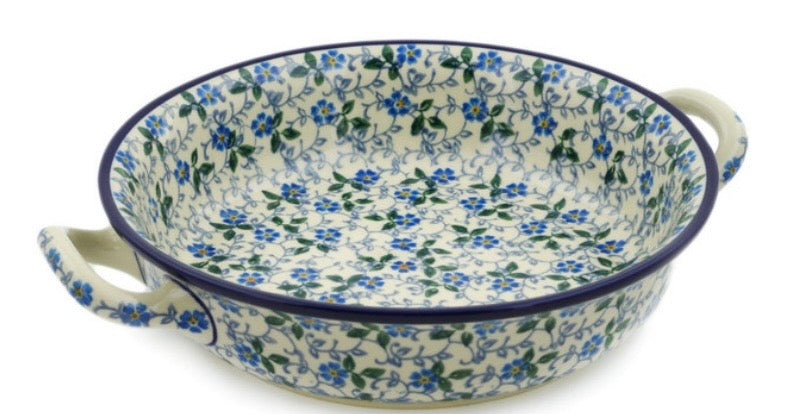 Ceramika Artystyczna, Summer Wind, Medium Round Baker with Handles