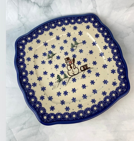 Andy, Unikat Snowman Plate/Platter