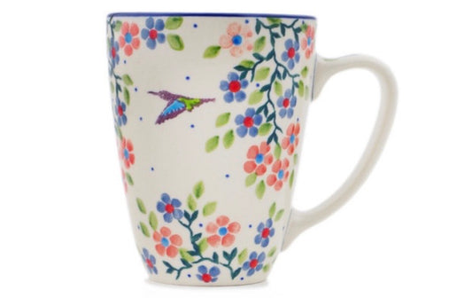 Ceramika Artystyczna, U5167,  Verdant Hummingbird Spring, Straight Mug 12 oz