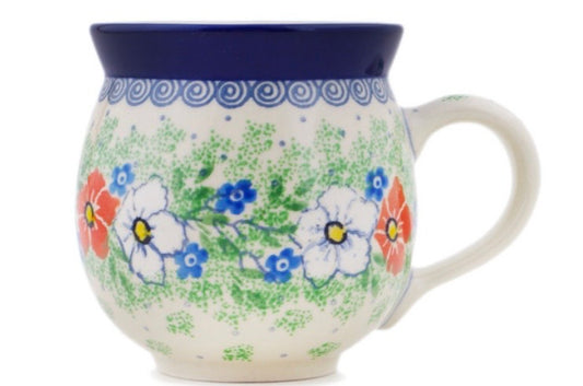 Ceramika Artystyczna, Unikat U4782, Lovely Hibiscus, Bubble Mug 12 oz