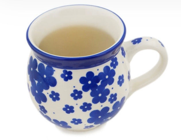 Ceramika Artystyczna, Cobalt Meadow, Medium Bubble Mug 12 oz
