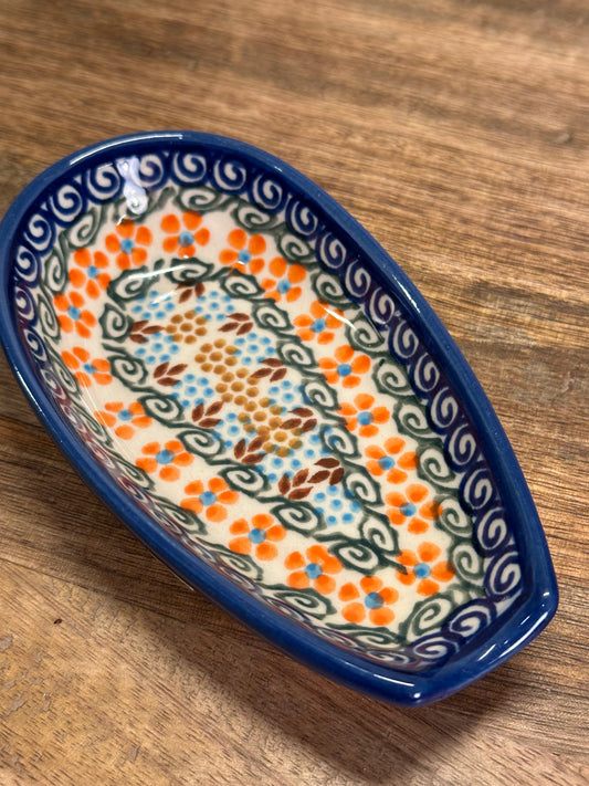 Andy Polish Pottery, Signature Unikat, Spoon Rest, Preowned