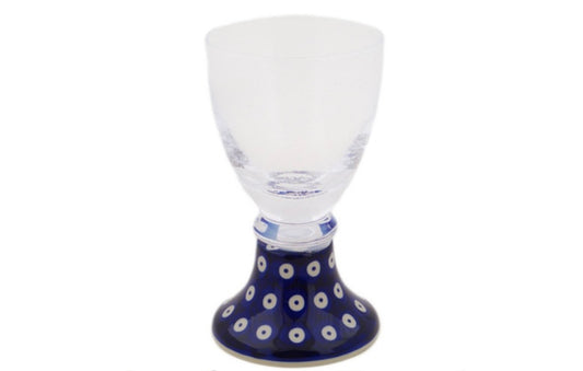 Manufaktura Polish Pottery,Traditional Peacock Eyes, Goblet