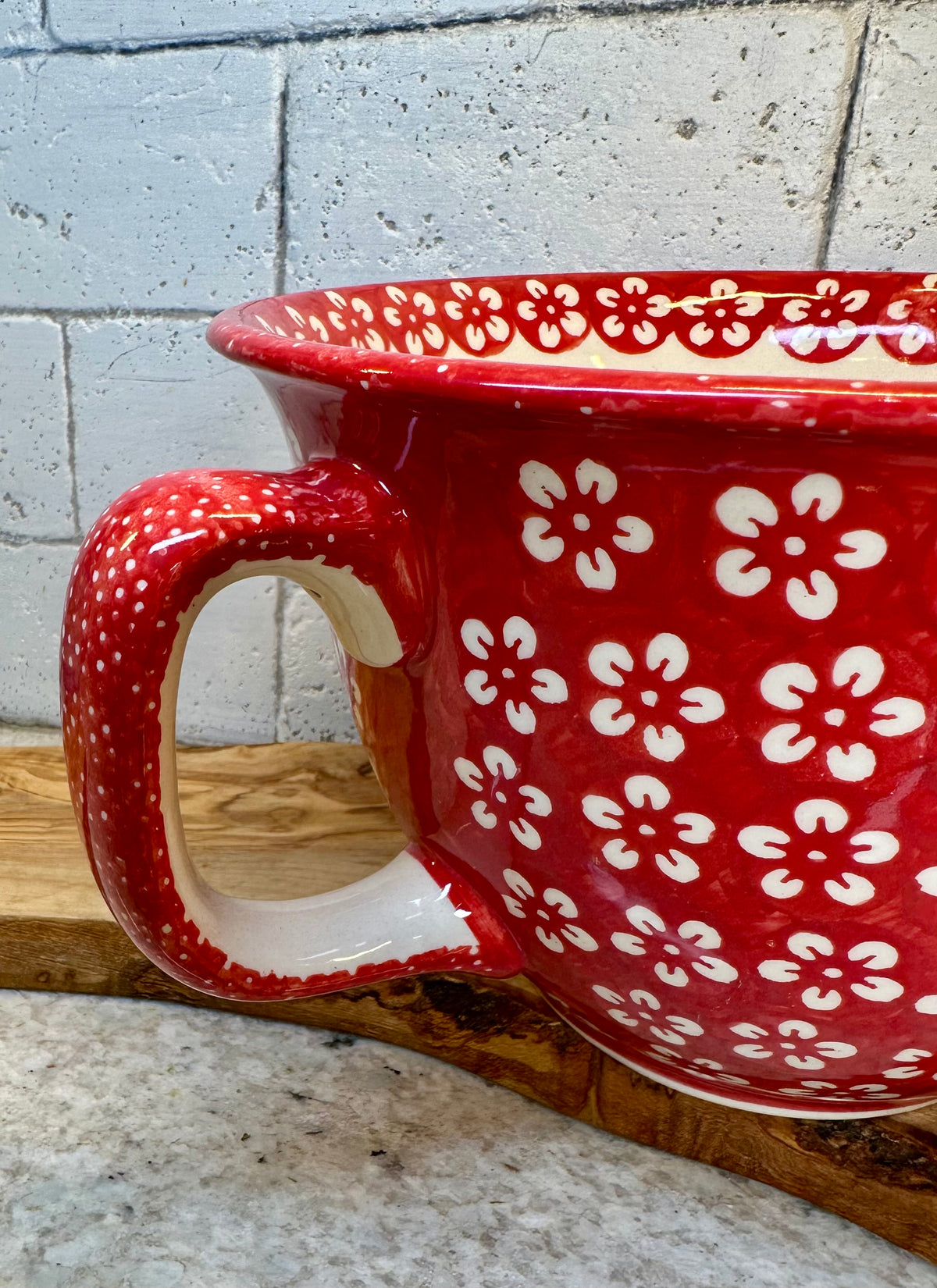 Manufaktura, Red Blossom, Large Batter Bowl