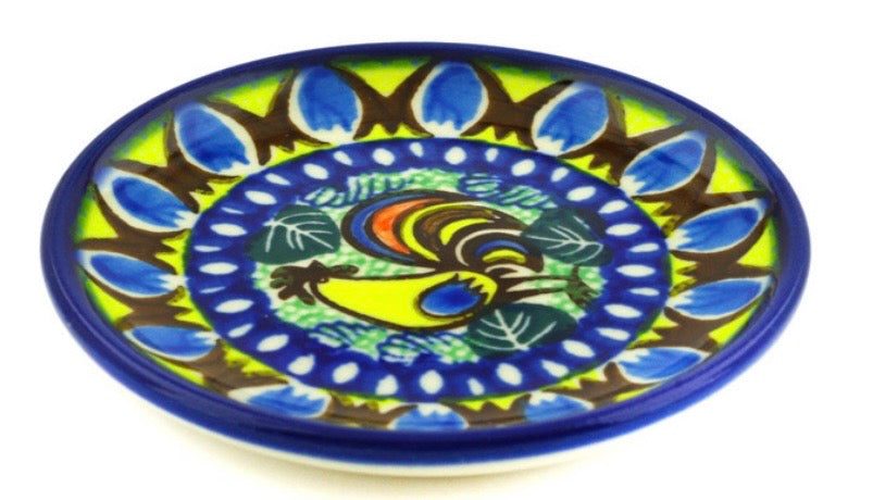 Ceramika Artystyczna, Summer Rooster, Mini Plate/Coaster