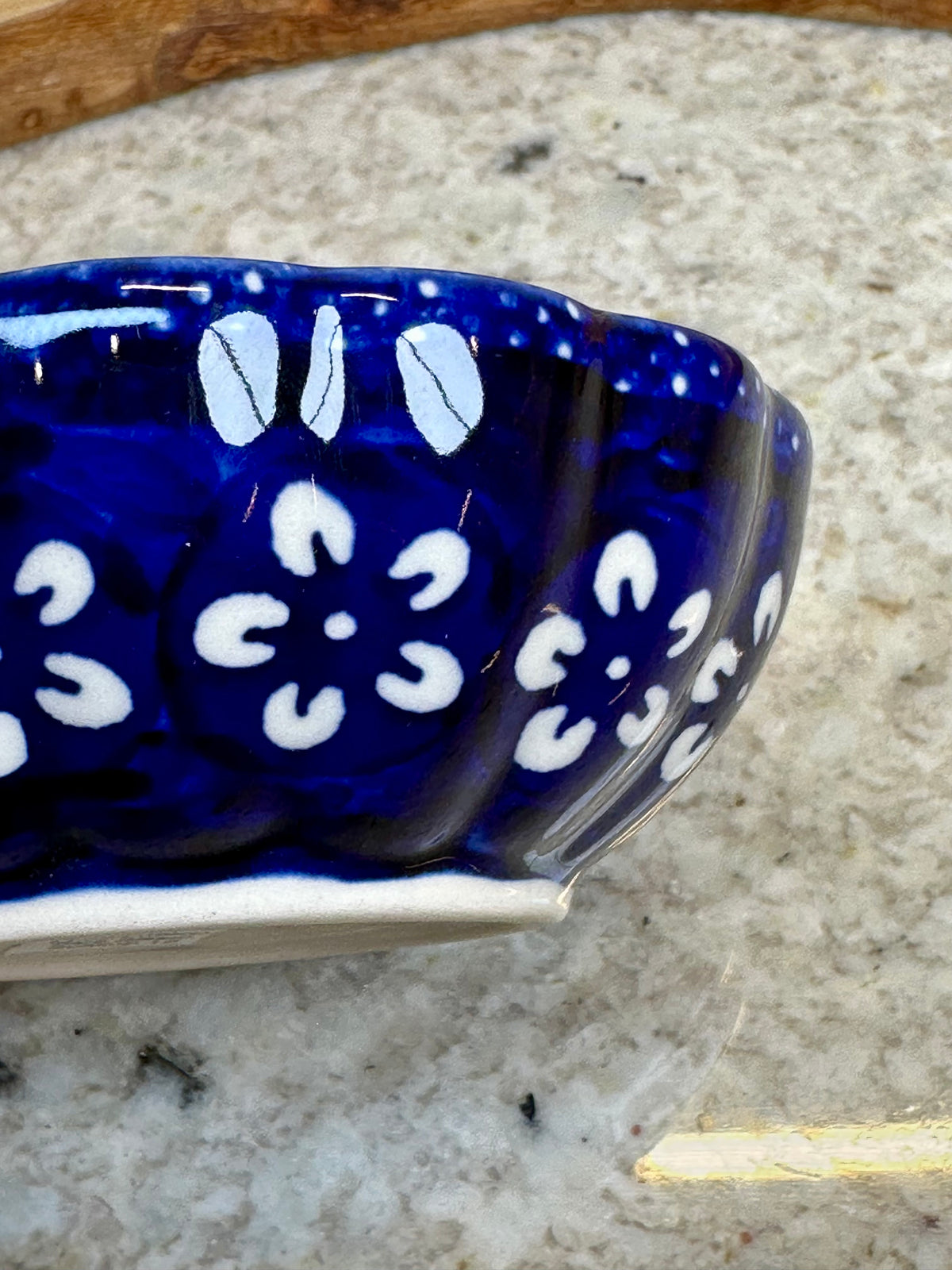 Manufaktura, Blue Blossom, Small Scalloped Bowl