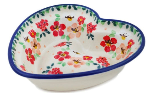 Ceramika Artystyczna, Unikat U5003, Pink Divinity, Heart Shaped Bowl