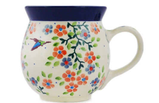 Ceramika Artystyczna, U5167, Verdant Hummingbird Spring, Large Bubble Mug