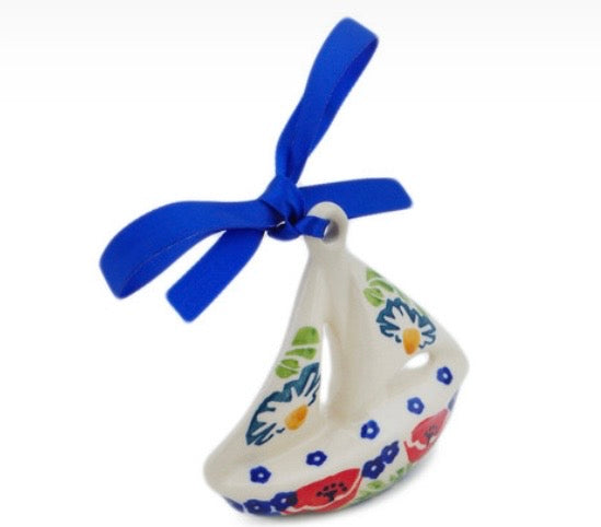 Manufaktura, Unikat Wild Poppies, Sailboat Ornament