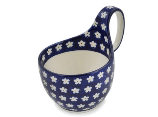 Ceramika Artystyczna, Flower Vibrancy, Loop Mug/Bowl Soup/Dip/Drink 16 oz