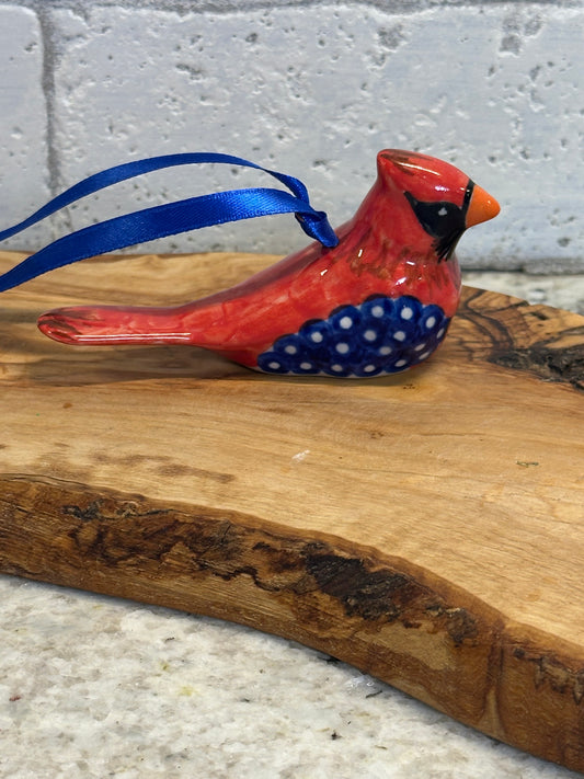Kalich, Red Cardinal, White Dots, Ornament, Figurine