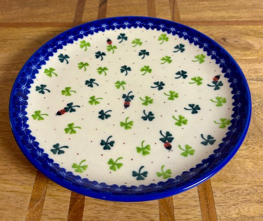Kalich, Art Level, Shamrock/Clover and Ladybugs, Dessert/Lunch Plate