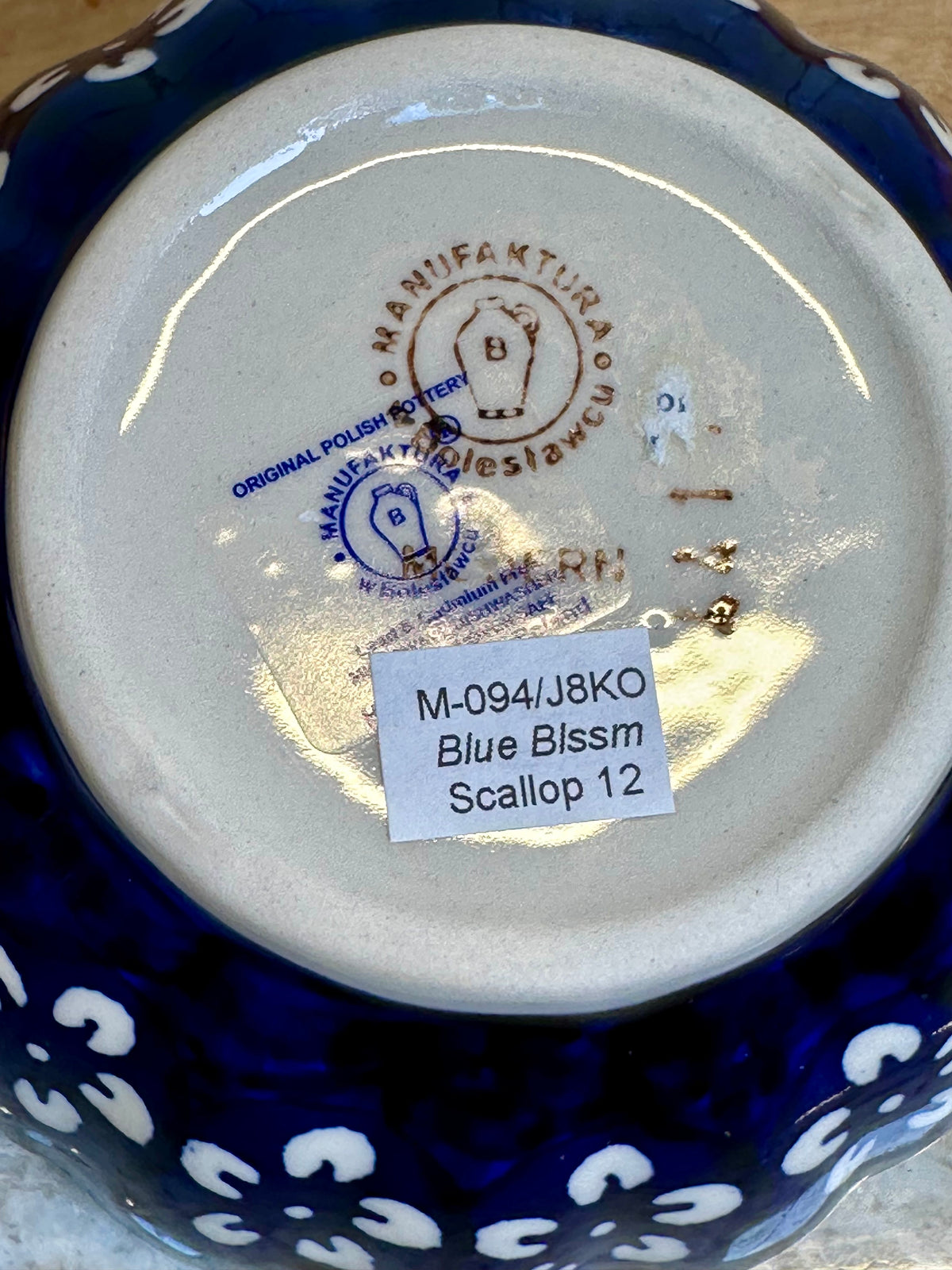 Manufaktura, Blue Blossom, Small Scalloped Bowl
