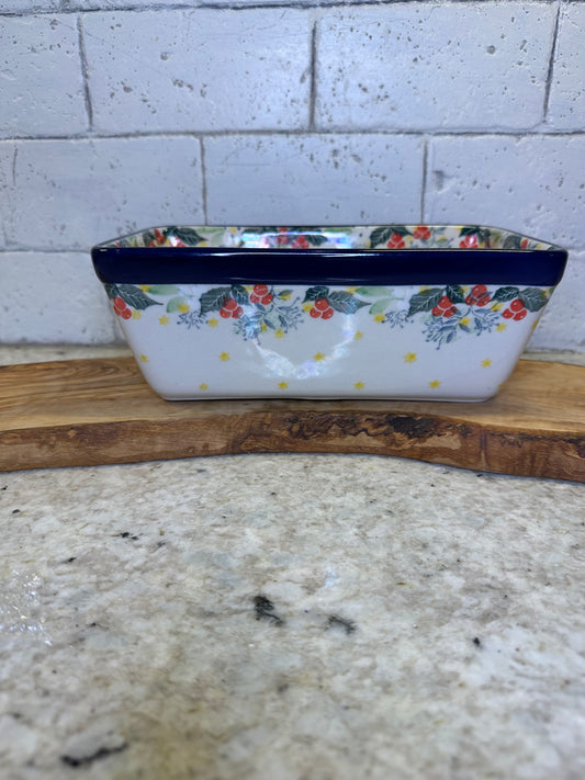 Ceramika Artystyczna Polish Pottery, Classic Rowan, Rectangular Baker