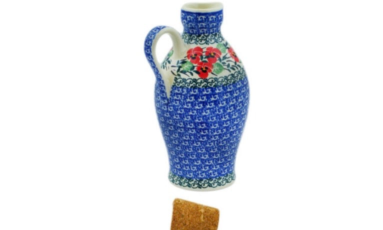 Ceramika Artystyczna, Red Pansy, Bottle