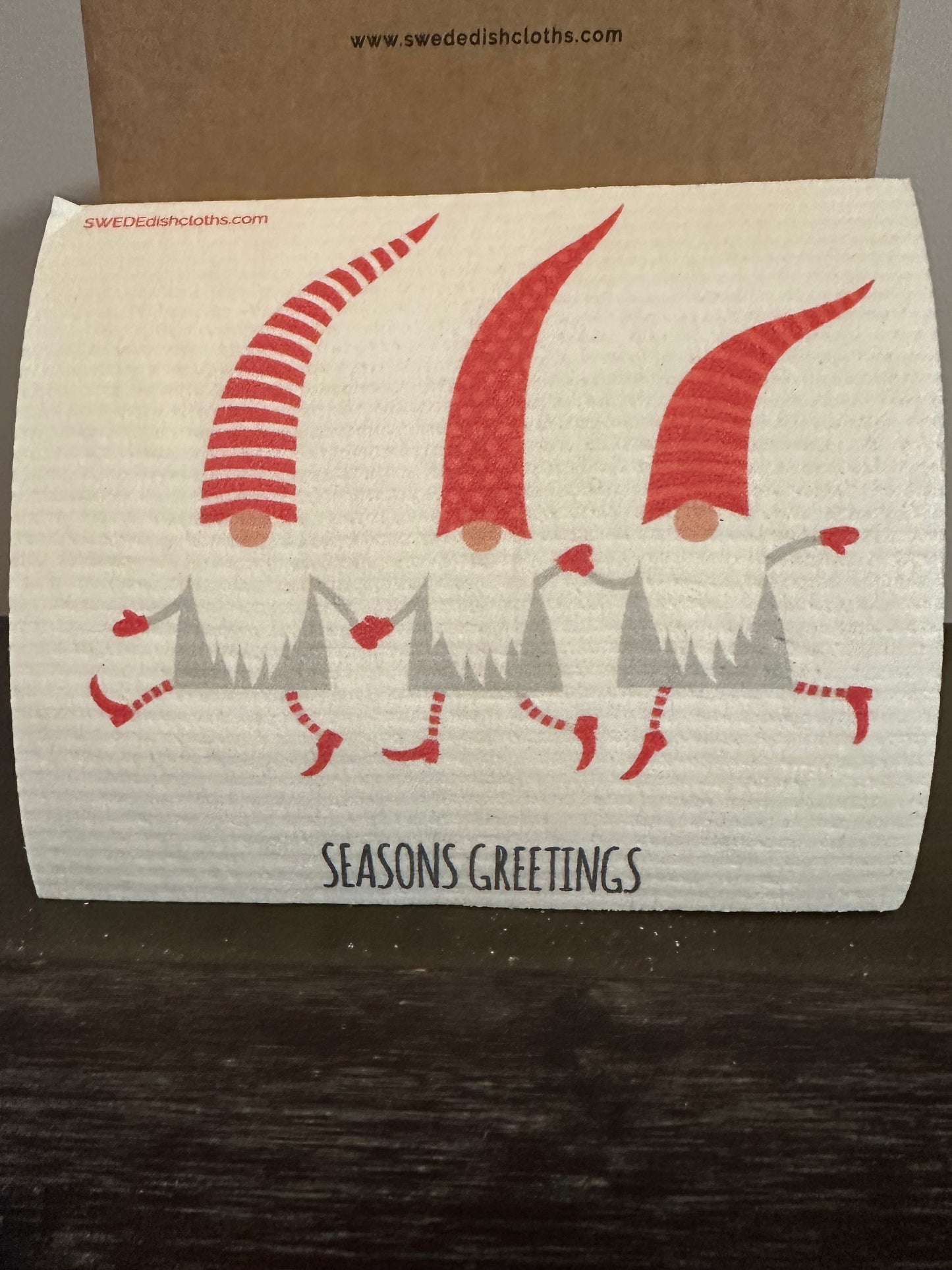 Swedish Dishcloth Christmas Dancing Elves