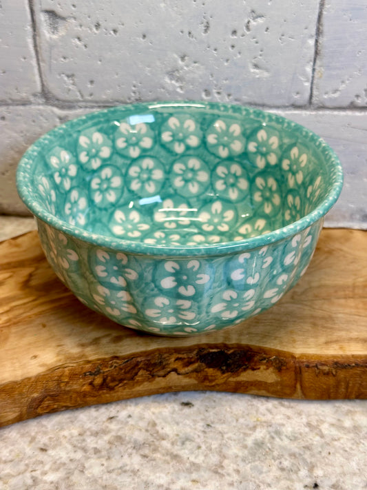 Manufaktura, Mint Blossom, Fluted Cereal Bowl 6'