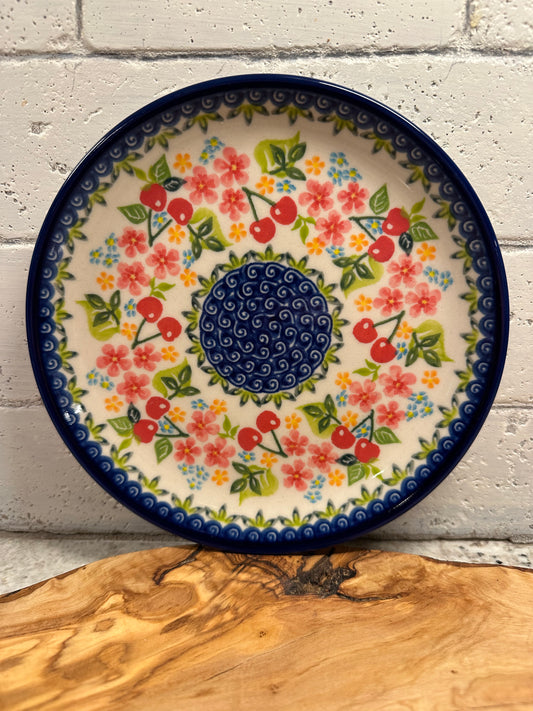 Kalich Polish Pottery, Art Level Cherry Blossom, 7.5" Dessert Plate