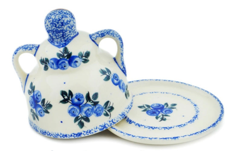 Cergor Polish Pottery, Blueberry Special, Cheese Lady