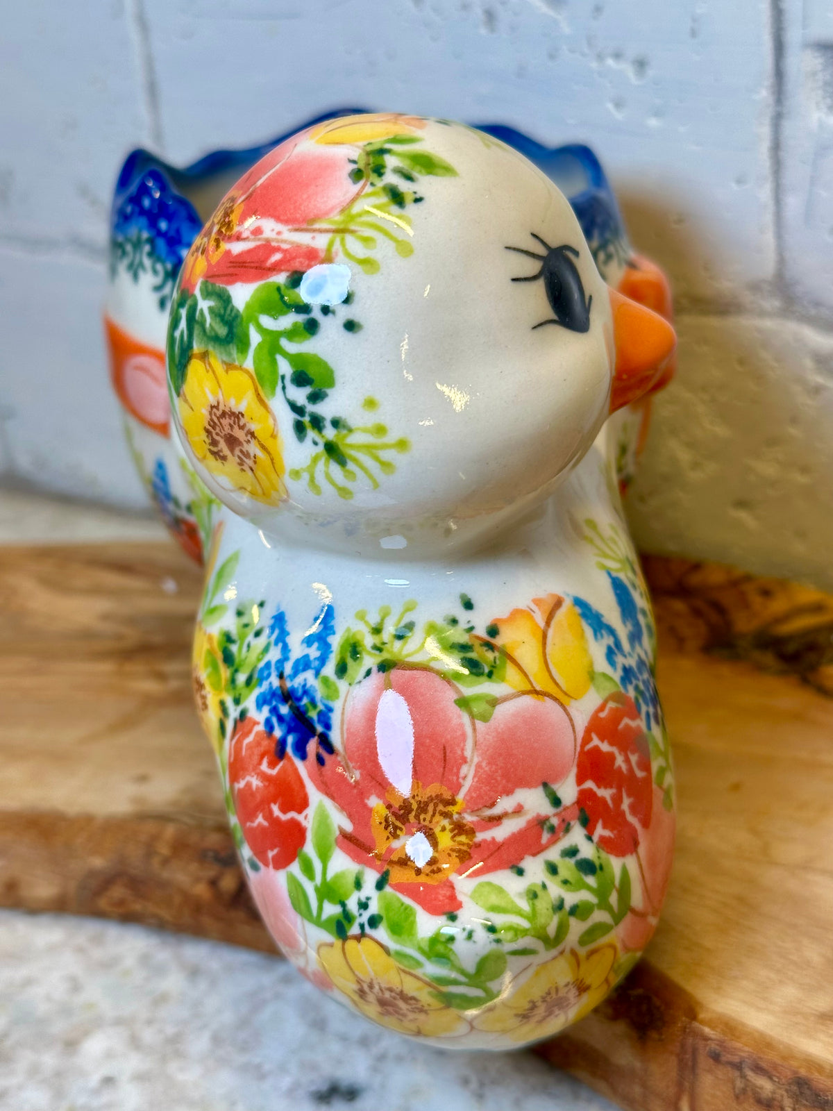 Kalich, Orange Bow, Floral Chickie with Broken Egg
