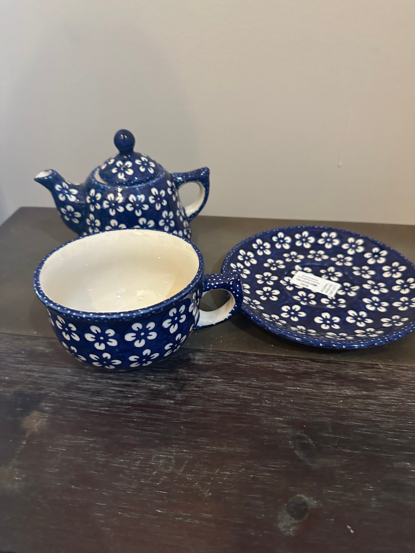 Manufaktura Blue Blossom, Teapot with Cup