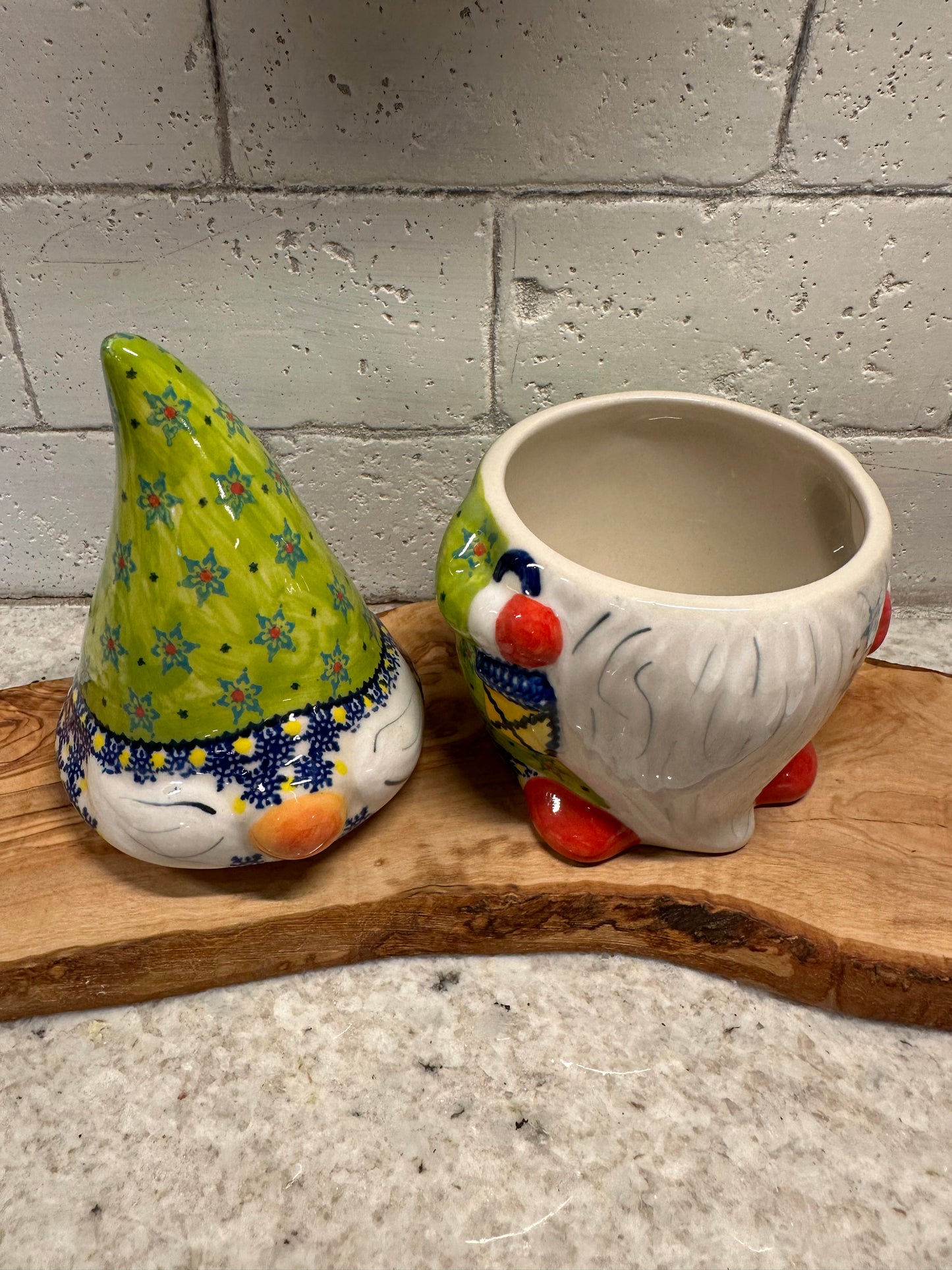 Kalich Polish Pottery, Signature Unikat, Art Level, Gnome Cookie Jar