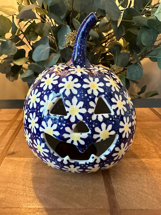 Manufaktura Polish Pottery, Daisy, Jack O' Lantern Luminary