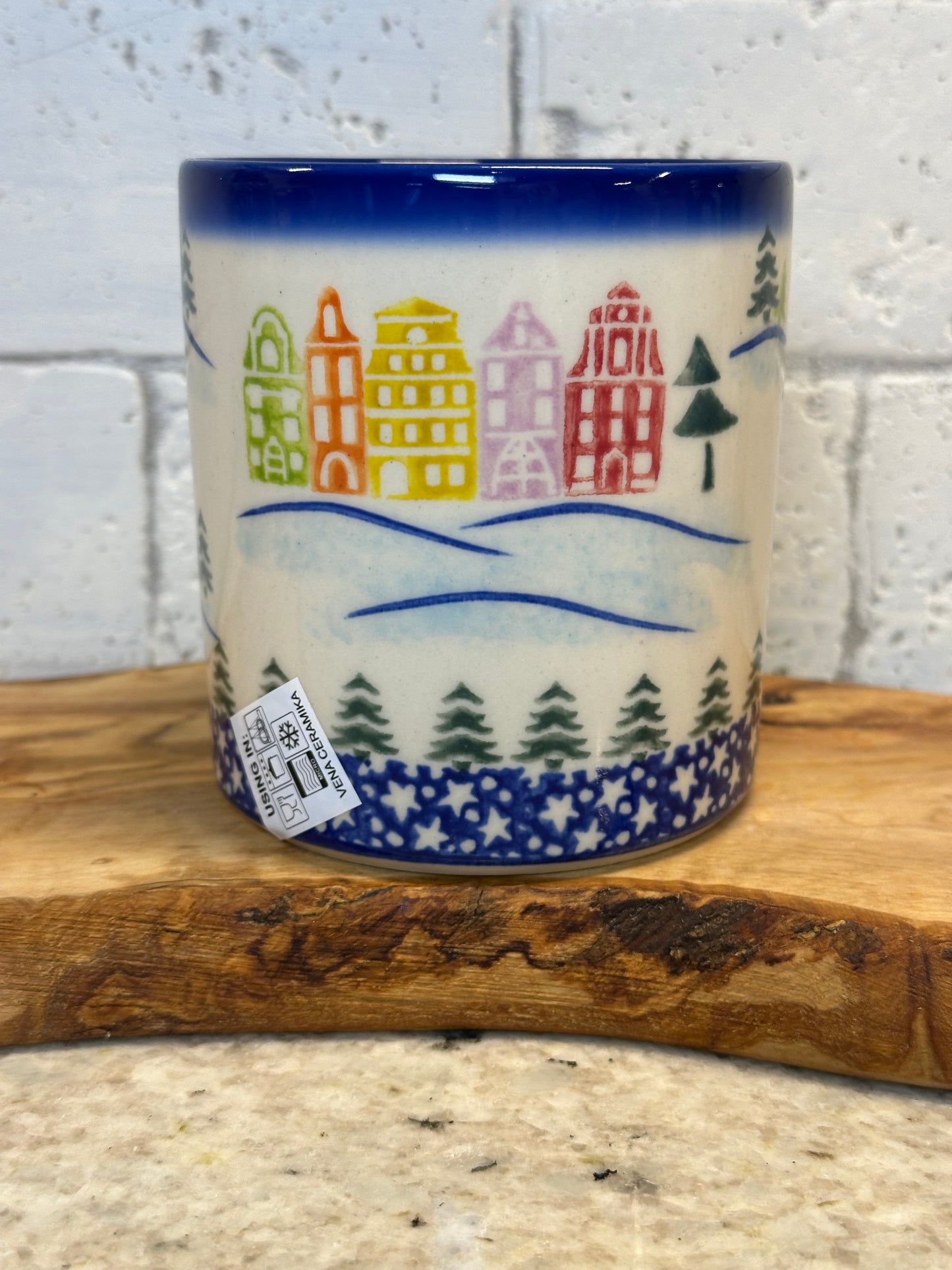 Vena Sweet Little Village and Snowman Straight Mug