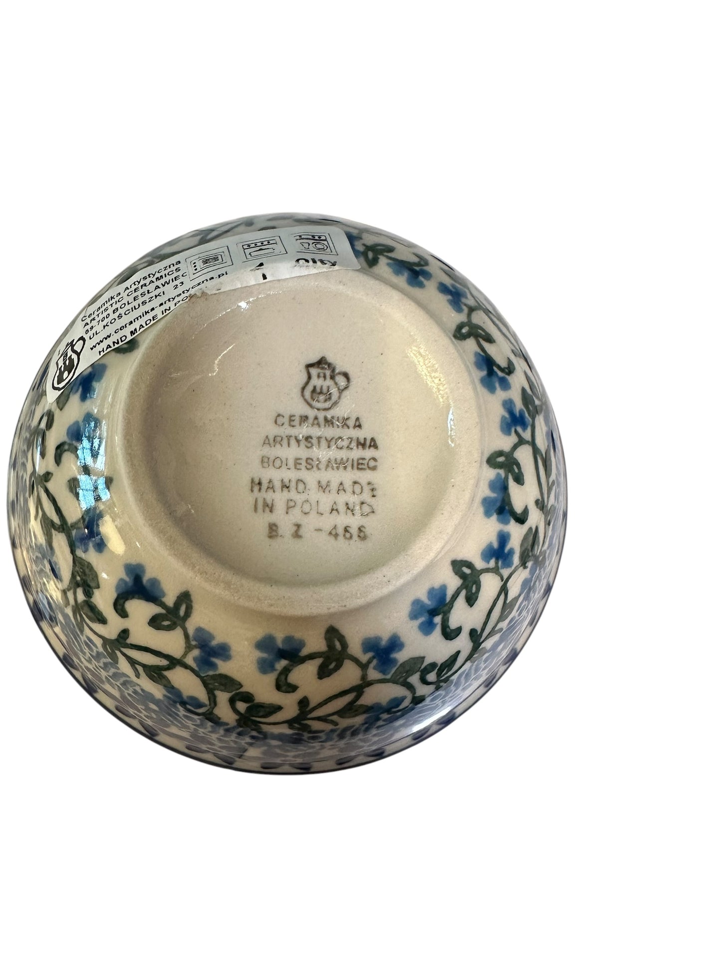 Ceramika Artystyczna, Blues and Vines,  Small Bowl