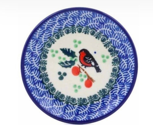 Ceramika Artystyczna, Holly Robin, Coaster/Mini Plate