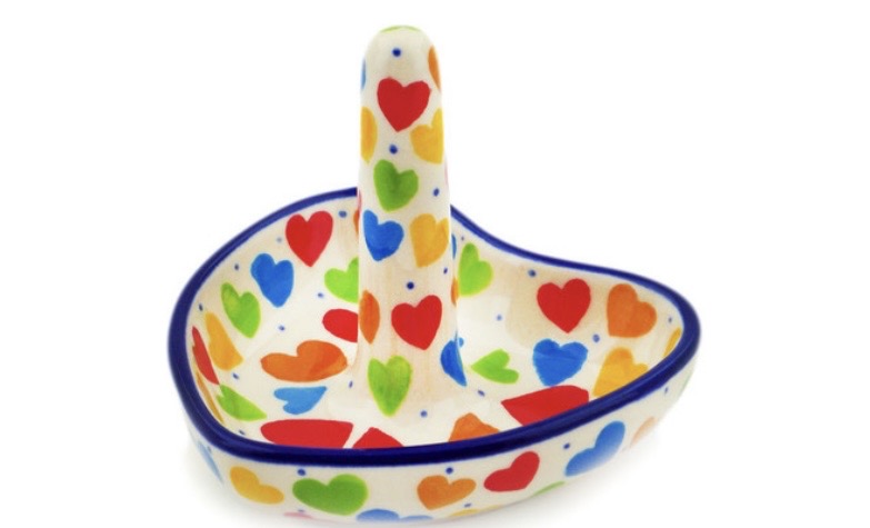 Ceramika Artystyczna, Unikat U4833,  In Love With Love, Ring Holder