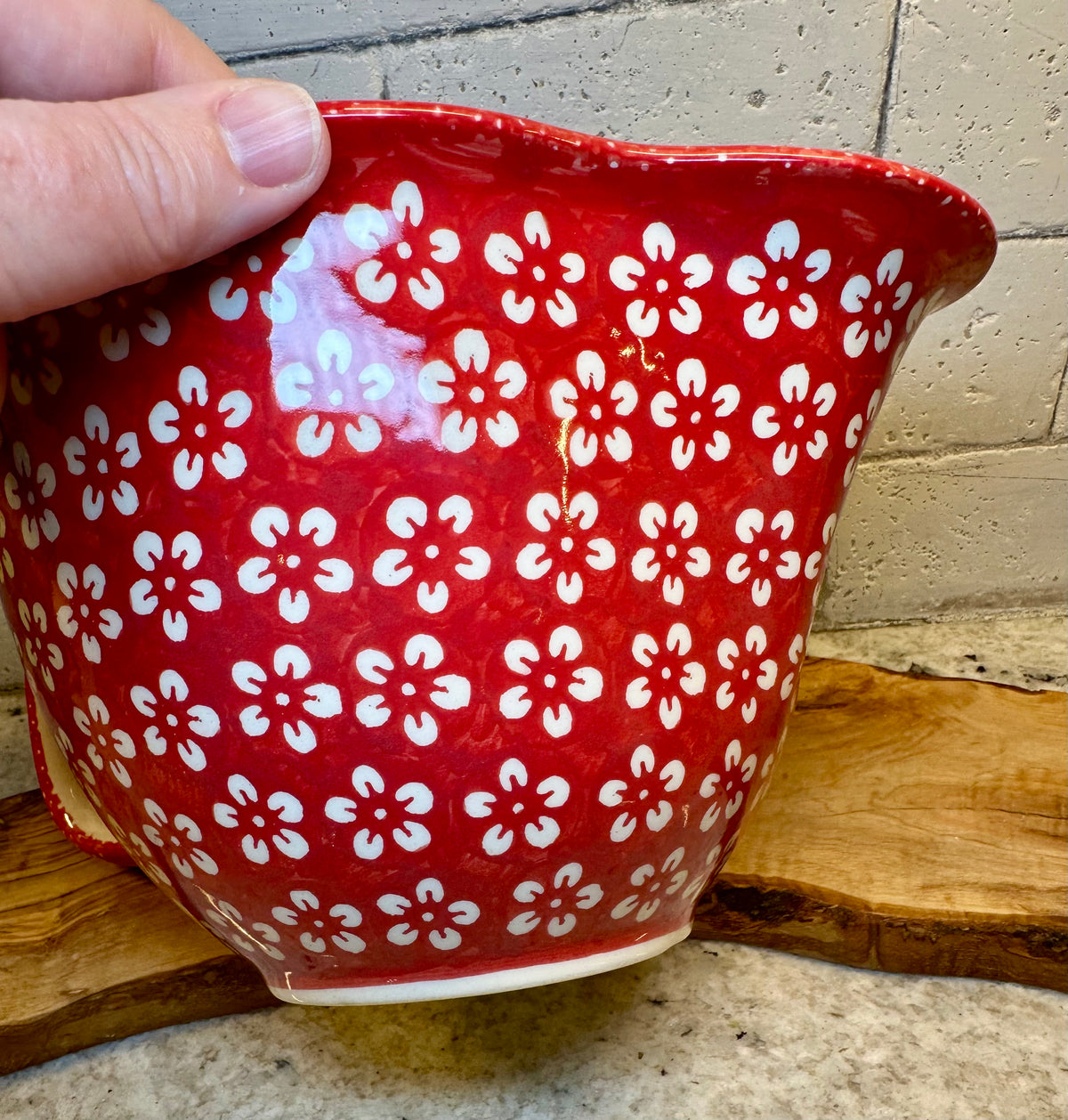 Manufaktura, Red Blossom, Large Batter Bowl