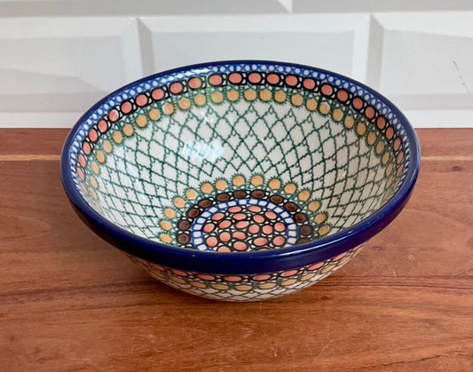 Ceramika Artystyczna Polish Pottery, Unikat U81 Soup or Salad Bowl