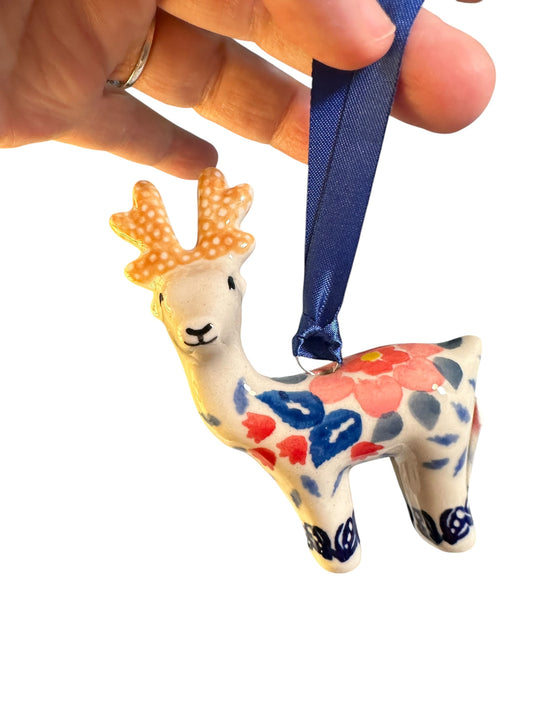 Manufaktura, Calico, Reindeer Ornament