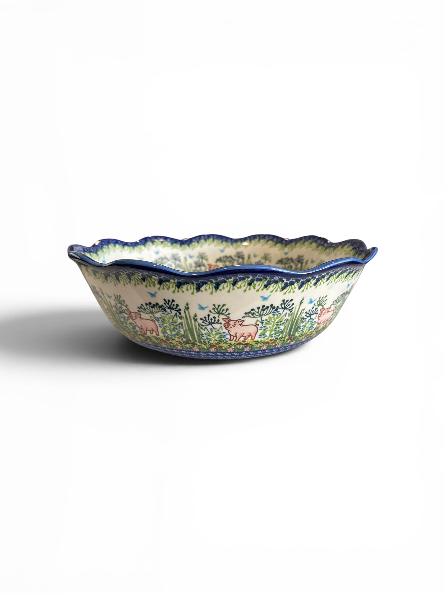 Kalich, Art Level A, Piggy, HUGE Kora Bowl 12" x 4"