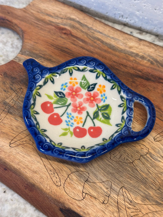 Kalich, Art Level, Cherries and Blossom, Teabag Holder/Spoon Rest