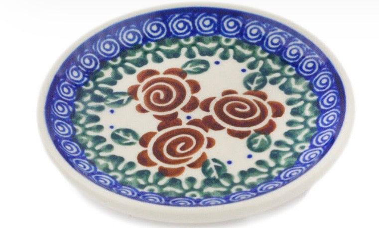 Ceramika Artystyczna, Chocolate Flower, Coaster/Mini Plate