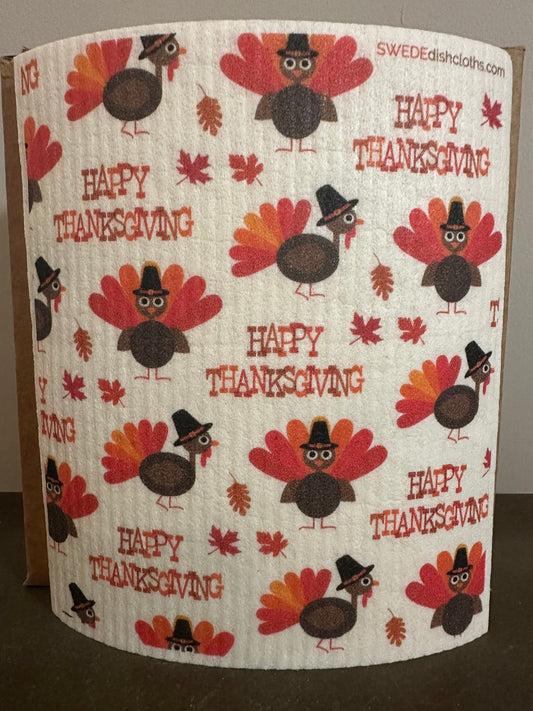 Swedish Dishcloth Thanksgiving Turkey Pattern