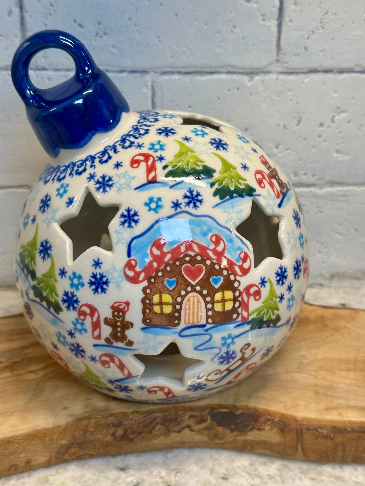 Vena, Gingerbread House Ornament Luminary 7"