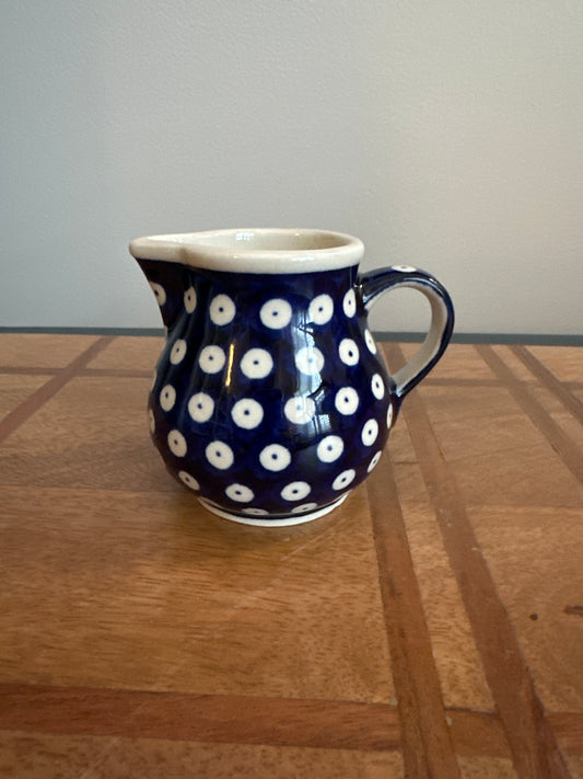 Zaklady Polish Pottery Owls Eye Creamer