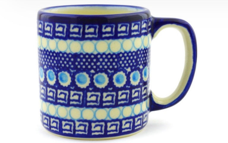 Ceramika Bona, Tribal Blue, Straight Mug 13 oz