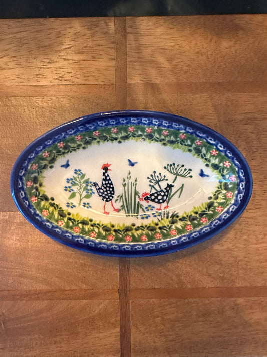 Kalich Polish Pottery, Guinea Oblong Bowl