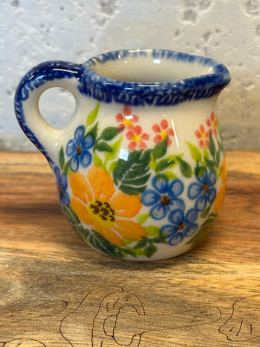 Kalich, Art Level, Orange/Yellow/Blue Floral, Mini  Creamer/Pitcher