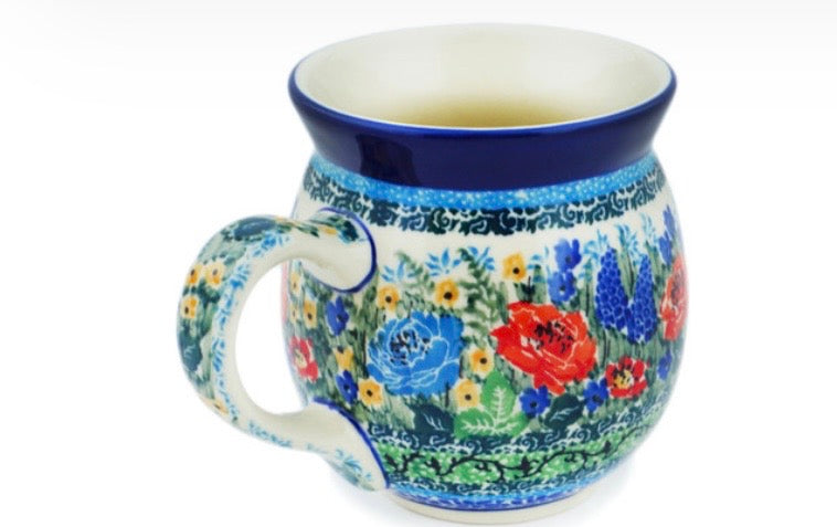Ceramika Artystyczna, U4286, Fiery Meadow, Large Bubble Mug