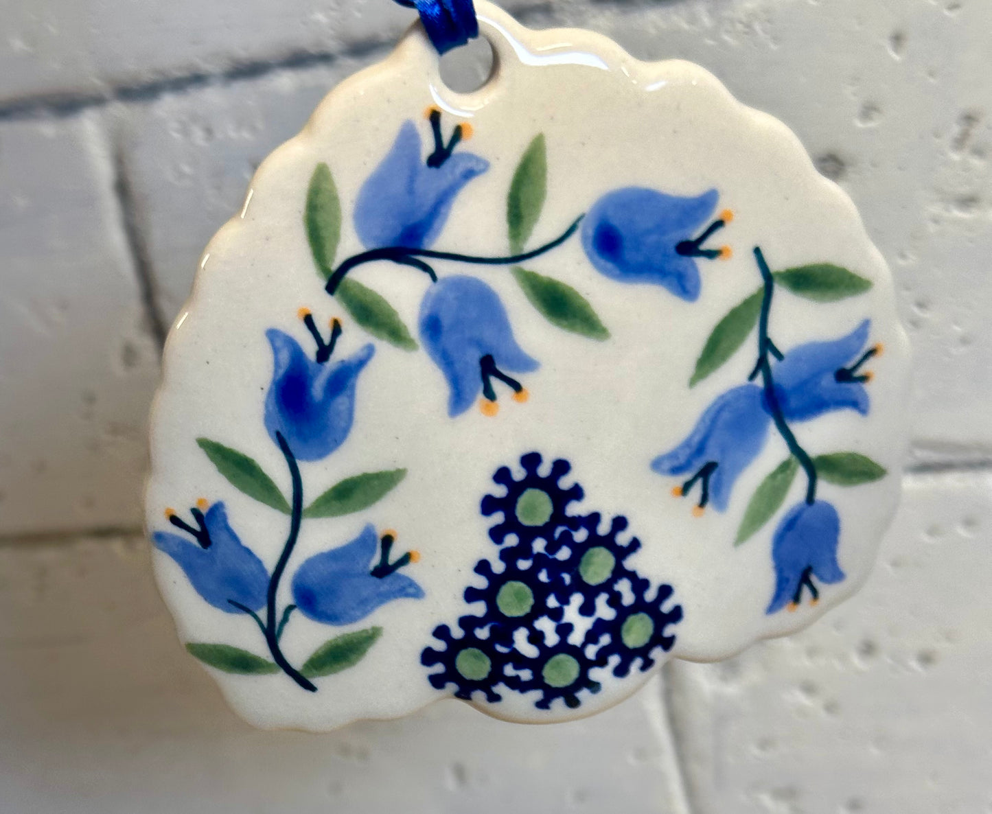 Manufaktura, Bell Flower, Peacock Ornament