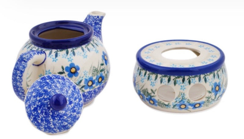 Ceramika Artystyczna, Blue Joy, Tea or Coffee Pot with Heater